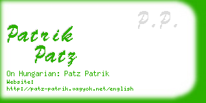 patrik patz business card